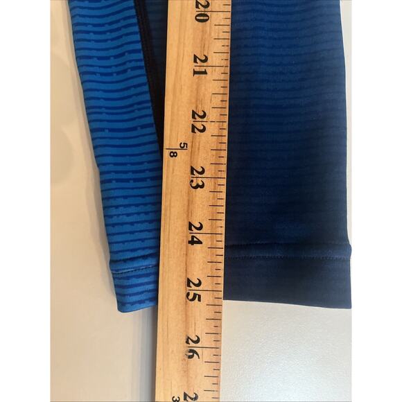 Nike Pro Combat Dri-Fit Hyperwarm Blue Mock Neck Shirt Mens Size Large Thick - Picture 11 of 13